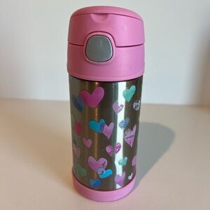 THERMOS F4101 Stainless Steel Kids Bottle, 12 Ounce, Hearts